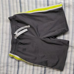 4T Simple Joys by Carter's sz 4T Toddler Polyester Boys Shorts - Gray w Lime
